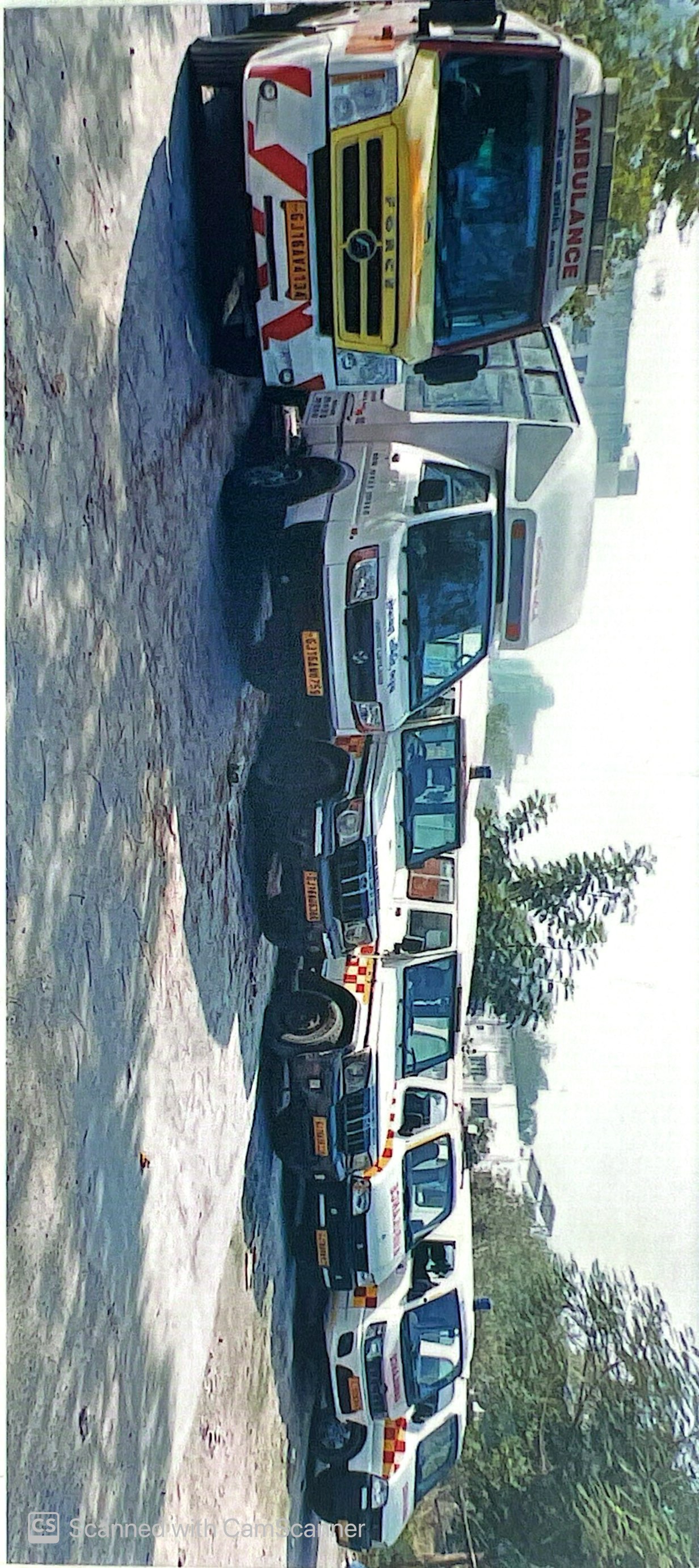 Fleet of seven free ambulances for emergency transport